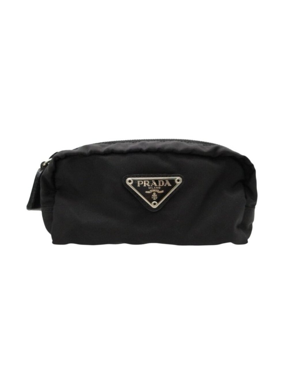 Prada Pouch Triangle Logo Nylon Mini Black - Picture 1 of 9